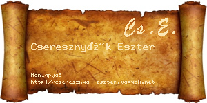 Cseresznyák Eszter névjegykártya