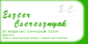 eszter cseresznyak business card